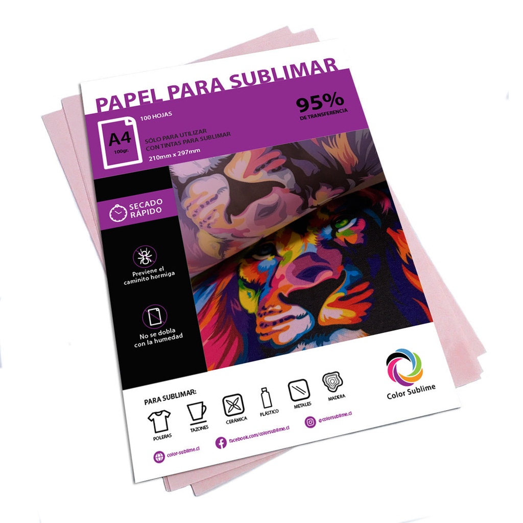 Papel de Sublimacion A4 x 100u KP