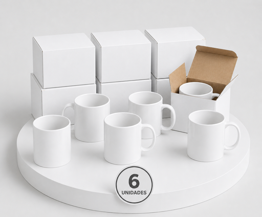 [CS-7006] Taza Ceramica Recta Blanca 11oz CalidadAAA