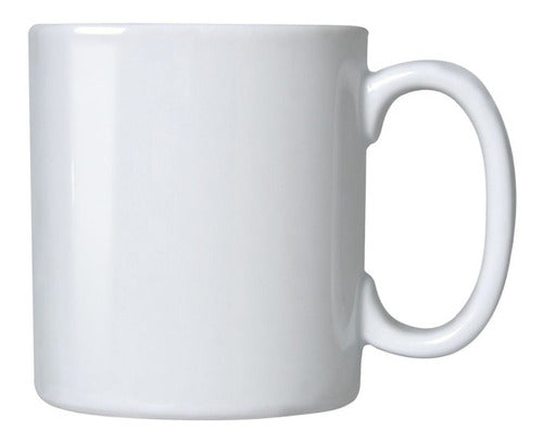[CS-9037] 36 Taza Ceramica Recta Blanca 11oz (Calidad AAA)
